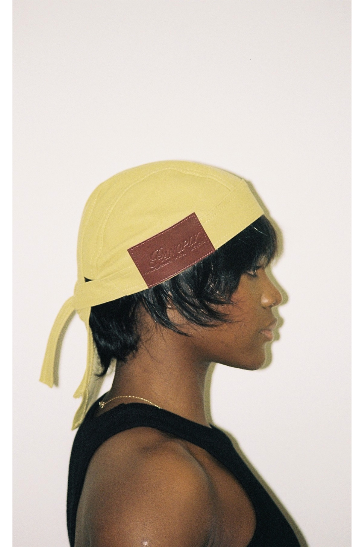 [ SKULL CAP DURAG ] Suede Mustard Yellow .