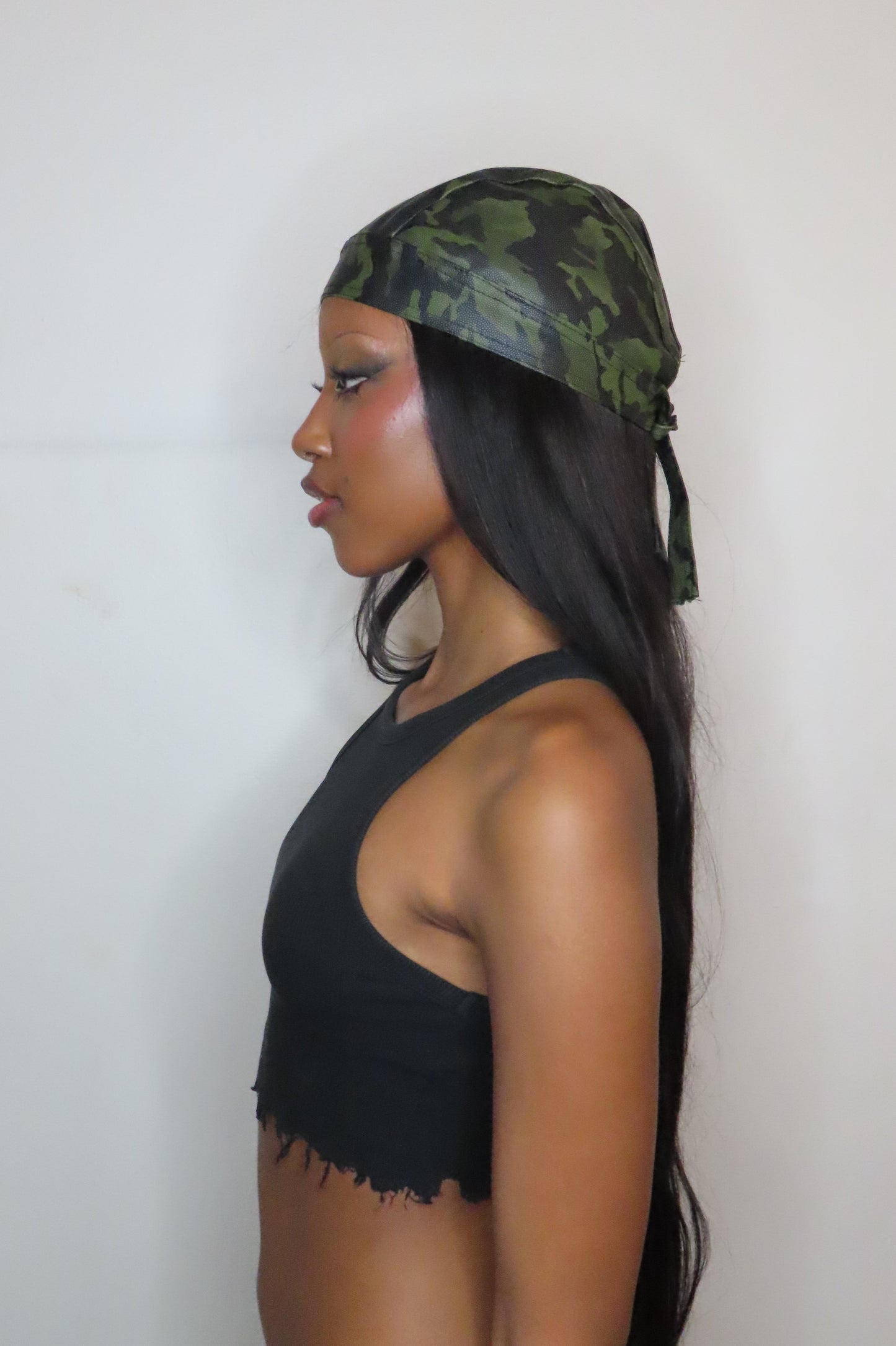 [ SKULL CAP DURAG ] Matte Black .