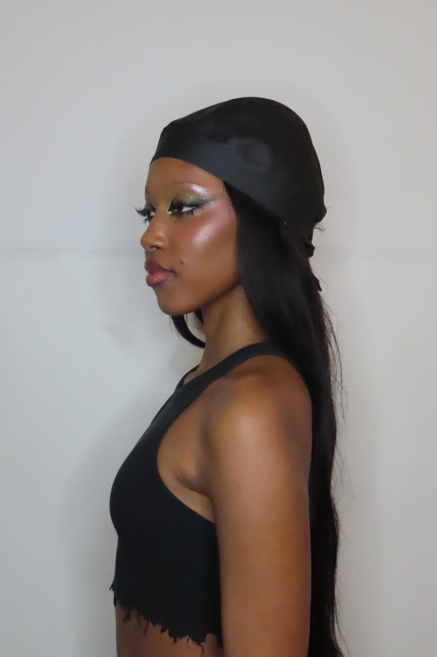 [ SKULL CAP DURAG ] Matte Black .