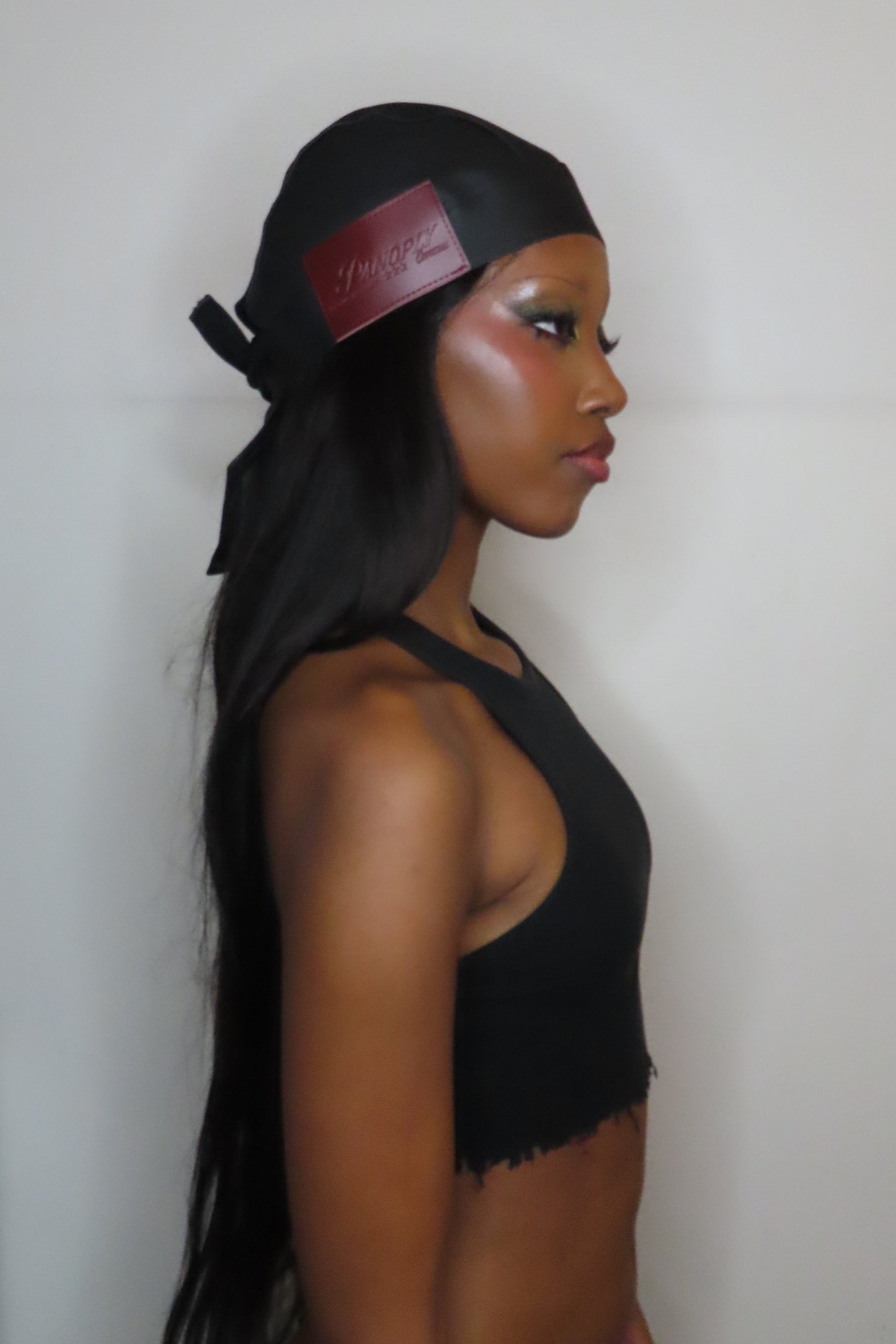 [ SKULL CAP DURAG ] Matte Black .