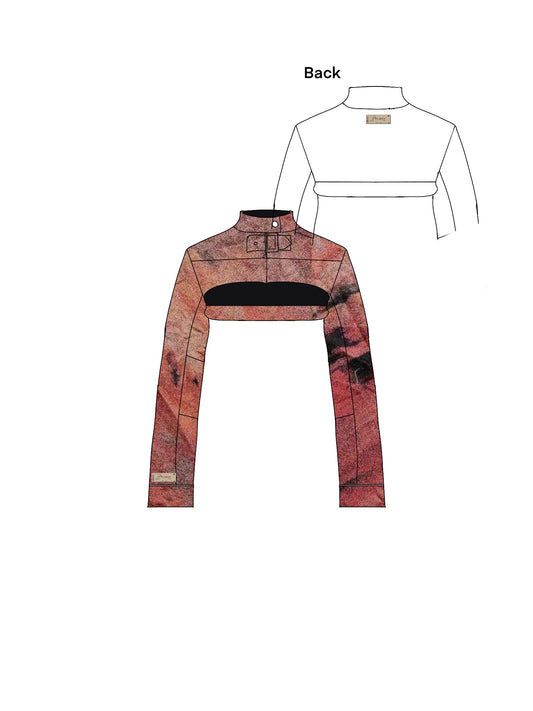 [ RED VELVET ] cropped jacket .