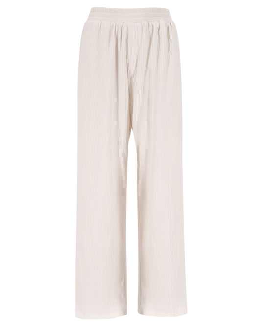 IVORY PLEATED TROUSERS .