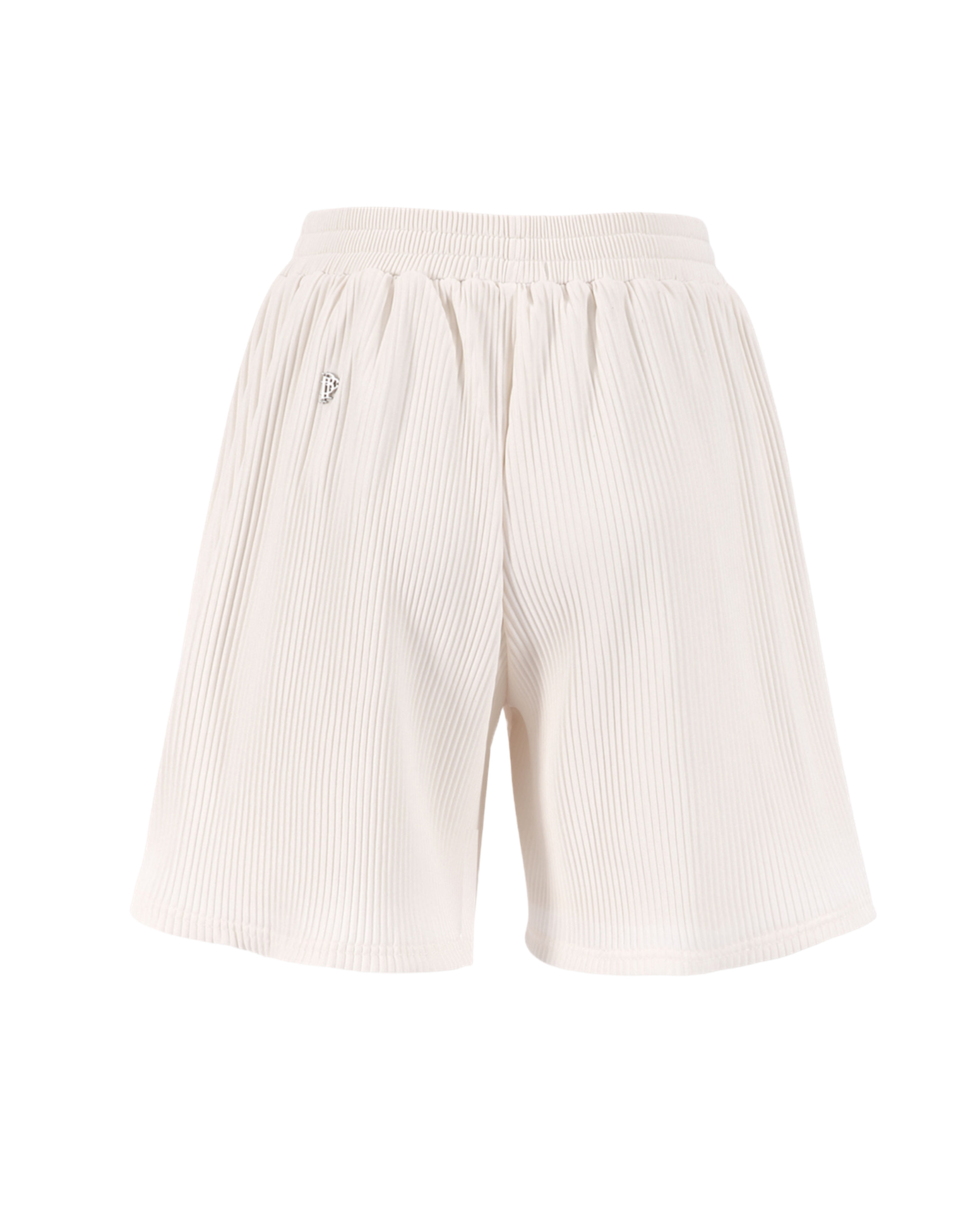 OFFWHITE PLEATED SHORTS . PANOPLY